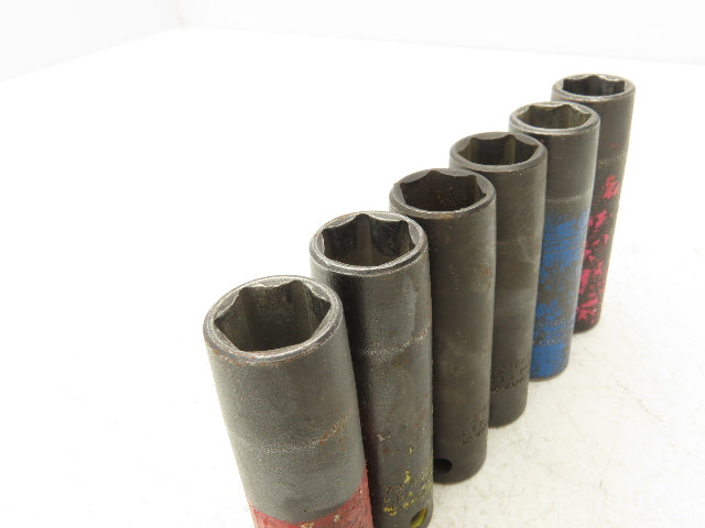 Proto 7316MHT Impact Socket 16mm Thin Wall 1/2" Drive 2" Deep Lot Of 6