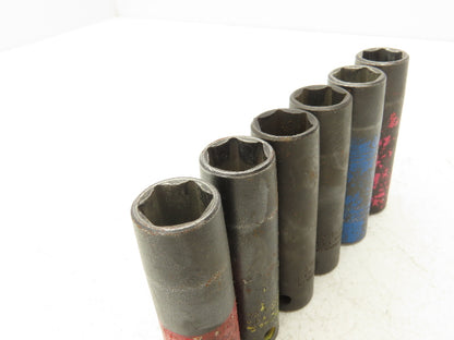 Proto 7316MHT Impact Socket 16mm Thin Wall 1/2" Drive 2" Deep Lot Of 6