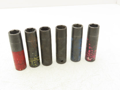 Proto 7316MHT Impact Socket 16mm Thin Wall 1/2" Drive 2" Deep Lot Of 6