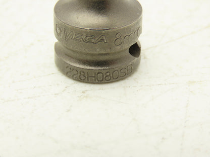 Vega 228H080SB Impact Socket Hex Bit 8mm 3/8" Square Drive Lot Of 12