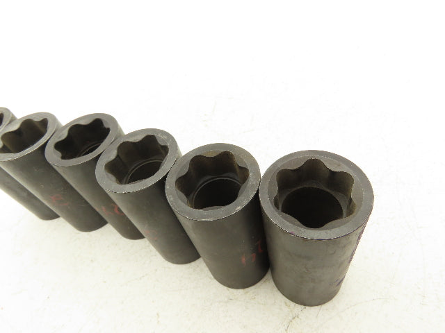Jemms 13457 Impact Socket 24mm Star Treaded Drive 9/16" Deep Lot Of 6