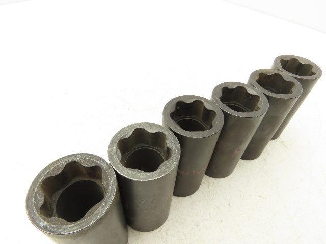 Jemms 13457 Impact Socket 24mm Star Treaded Drive 9/16" Deep Lot Of 6