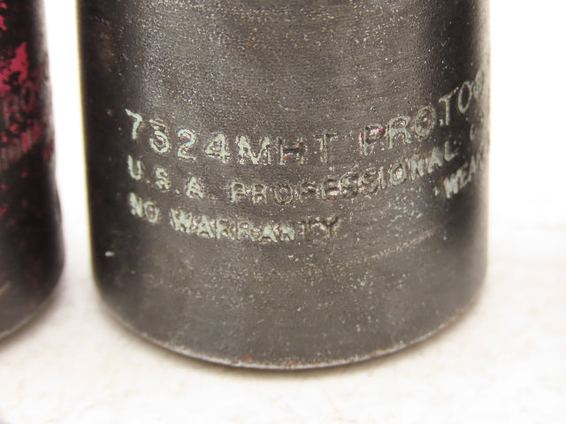 Proto 7324MHT Impact Socket 24mm Thin Wall 1/2" Drive 2" Deep Lot Of 7