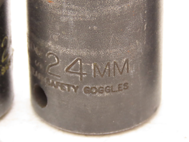 Proto 7324MHT Impact Socket 24mm Thin Wall 1/2" Drive 2" Deep Lot Of 7