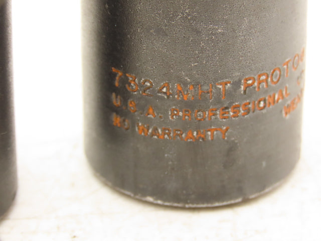 Proto 7324MHT Impact Socket 24mm Thin Wall 1/2" Drive 2" Deep Lot Of 7