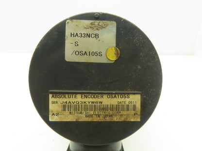 Mitsubishi HA33NCB-S Servo Motor 3000RPM 159VAC 3ph Encoder OSA105S w/ Brake