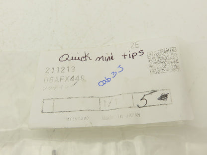 Mitutoyo 06AFX449 Quick-Mini Digital Gage Contact Point Tips  Lot of 5