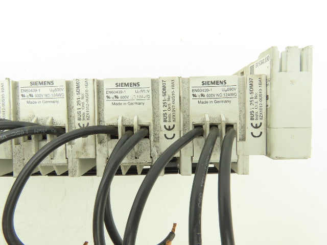Siemens 3 Pole Motor Starter Bus Bar Feeder Assembly 3x 55mmx242mm 5x 45x182mm