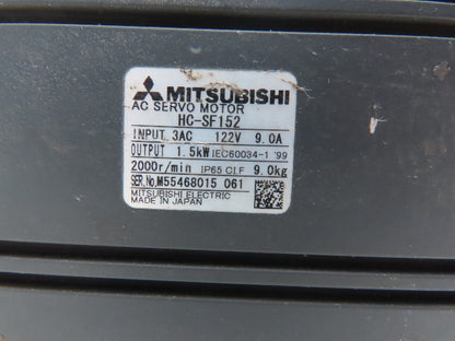 Mitsubishi HC-SF152 AC Servo Motor 1.5kw 122V 3PH -Encoder OSA17-020