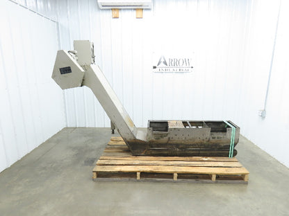 Hennig CNC Incline Chip Conveyor 14"x 50" Infeed 40" Discharge 230/460V 3PH
