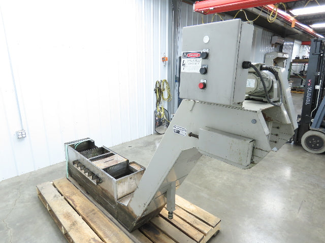 Hennig CNC Incline Chip Conveyor 14"x 50" Infeed 40" Discharge 230/460V 3PH