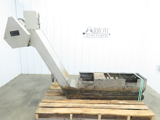 Hennig CNC Incline Chip Conveyor 14"x 50" Infeed 40" Discharge 230/460V 3PH
