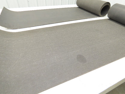 18"W x 18' Soft Top Rubber Fabric Conveyor Belt Gray  Lot of 2pcs 10' + 8'