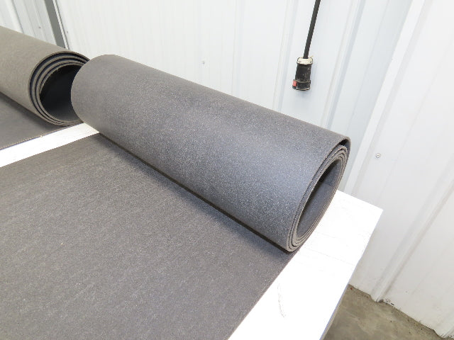 18"W x 18' Soft Top Rubber Fabric Conveyor Belt Gray  Lot of 2pcs 10' + 8'