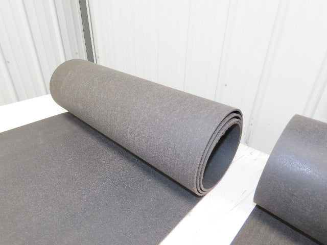 18"W x 18' Soft Top Rubber Fabric Conveyor Belt Gray  Lot of 2pcs 10' + 8'