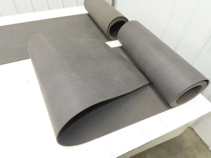 18"W x 18' Soft Top Rubber Fabric Conveyor Belt Gray  Lot of 2pcs 10' + 8'
