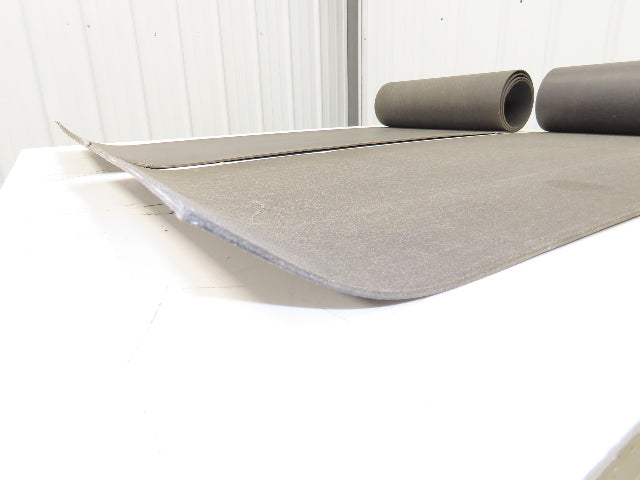 18"W x 18' Soft Top Rubber Fabric Conveyor Belt Gray  Lot of 2pcs 10' + 8'