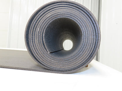 18"W x 14' Soft Top Rubber Fabric Conveyor Belt Gray Reversible 1/8"Thick