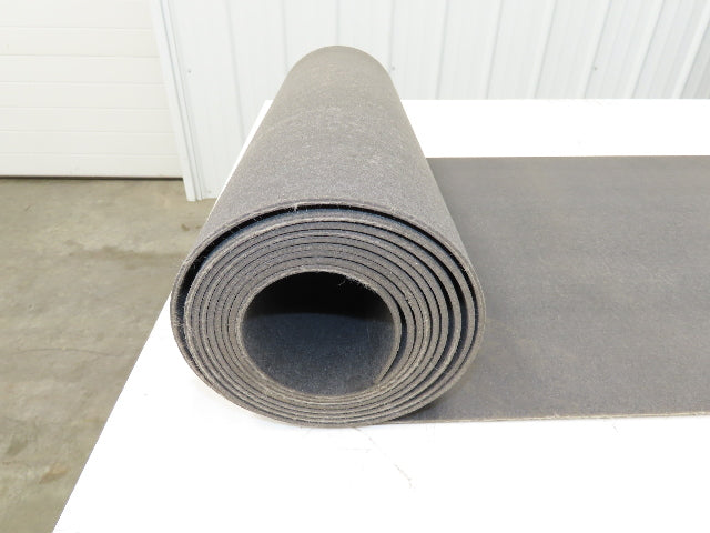 18"W x 14' Soft Top Rubber Fabric Conveyor Belt Gray Reversible 1/8"Thick