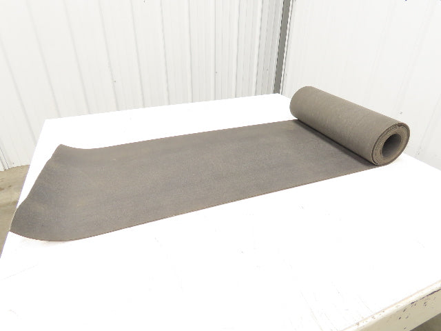 18"W x 14' Soft Top Rubber Fabric Conveyor Belt Gray Reversible 1/8"Thick