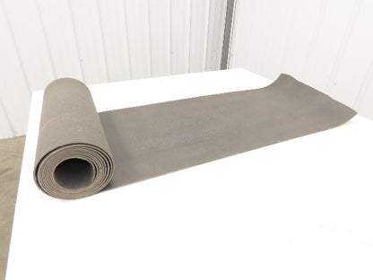18"W x 14' Soft Top Rubber Fabric Conveyor Belt Gray Reversible 1/8"Thick