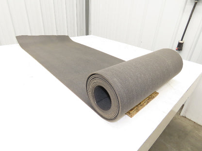18"W x 14' Soft Top Rubber Fabric Conveyor Belt Gray Reversible 1/8"Thick