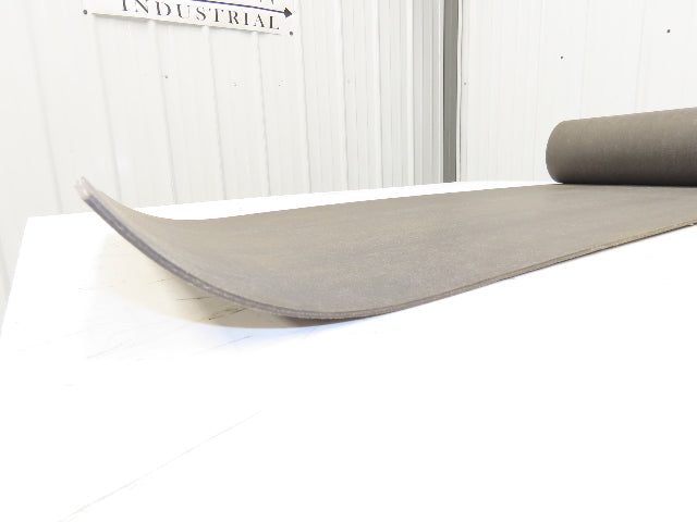 18"W x 14' Soft Top Rubber Fabric Conveyor Belt Gray Reversible 1/8"Thick