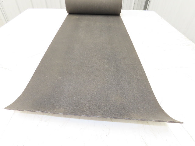 18"W x 14' Soft Top Rubber Fabric Conveyor Belt Gray Reversible 1/8"Thick