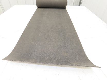 18"W x 14' Soft Top Rubber Fabric Conveyor Belt Gray Reversible 1/8"Thick