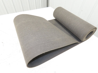 18"W x 14' Soft Top Rubber Fabric Conveyor Belt Gray Reversible 1/8"Thick