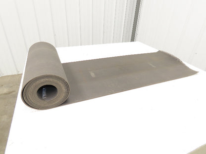18"W x 20' 6" Soft Top Rubber Fabric Conveyor Belt Gray Reversible 1/8"Thick
