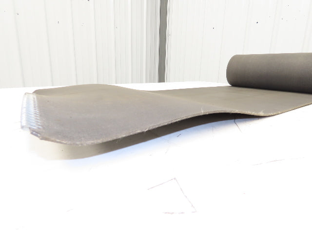 18"W x 20' 6" Soft Top Rubber Fabric Conveyor Belt Gray Reversible 1/8"Thick