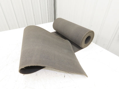 18"W x 20' 6" Soft Top Rubber Fabric Conveyor Belt Gray Reversible 1/8"Thick