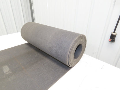 18"W x 20' 6" Soft Top Rubber Fabric Conveyor Belt Gray Reversible 1/8"Thick