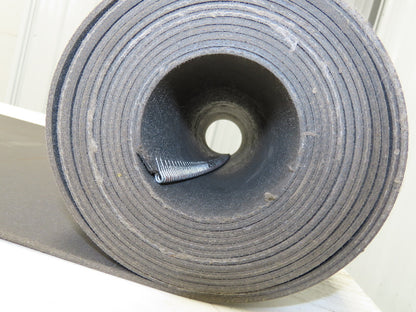 18"W x 20' 6" Soft Top Rubber Fabric Conveyor Belt Gray Reversible 1/8"Thick