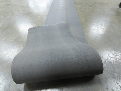18"W x 20' 6" Soft Top Rubber Fabric Conveyor Belt Gray Reversible 1/8"Thick