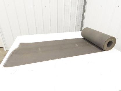 18"W x 20' 6" Soft Top Rubber Fabric Conveyor Belt Gray Reversible 1/8"Thick