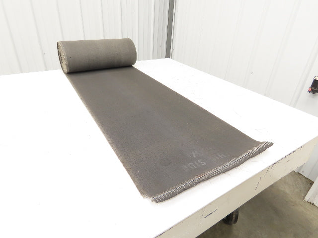 18"W x 25' 6" Soft Top Rubber Fabric Conveyor Belt Gray Reversible 1/8"Thick