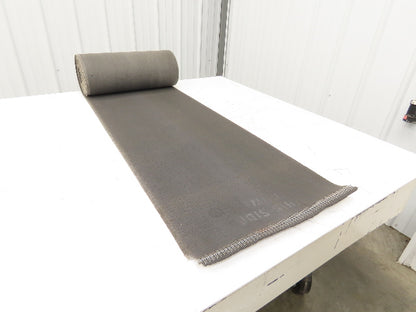 18"W x 25' 6" Soft Top Rubber Fabric Conveyor Belt Gray Reversible 1/8"Thick