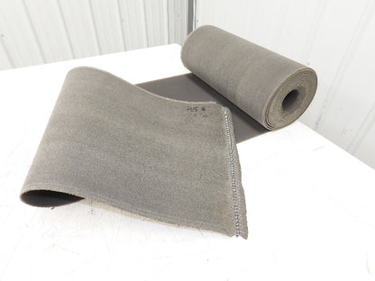 18"W x 25' 6" Soft Top Rubber Fabric Conveyor Belt Gray Reversible 1/8"Thick