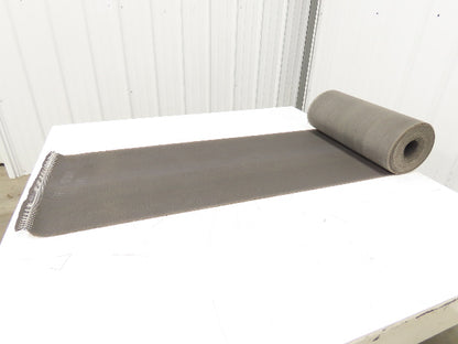 18"W x 25' 6" Soft Top Rubber Fabric Conveyor Belt Gray Reversible 1/8"Thick