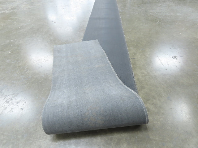 18"W x 25' 6" Soft Top Rubber Fabric Conveyor Belt Gray Reversible 1/8"Thick