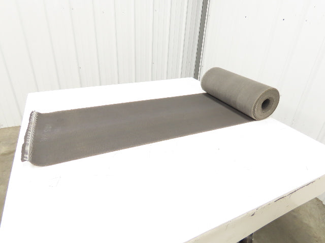 18"W x 25' 6" Soft Top Rubber Fabric Conveyor Belt Gray Reversible 1/8"Thick