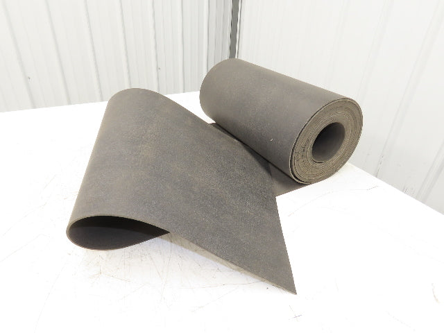 18"W x 30' Soft Top Rubber Fabric Conveyor Belt Gray Reversible 1/8"Thick