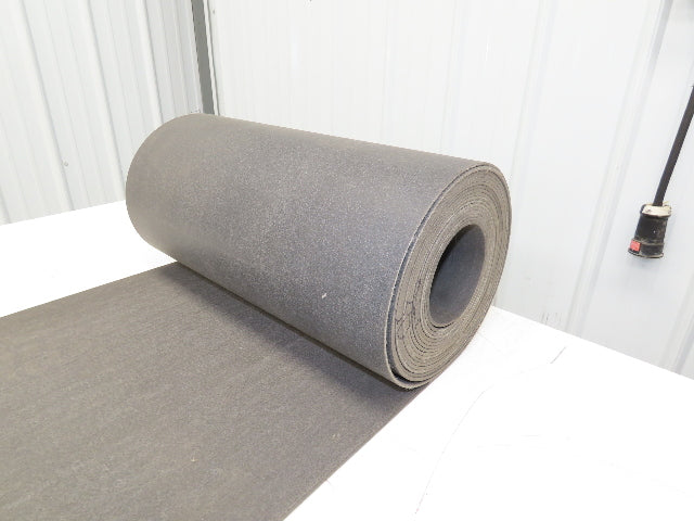 18"W x 30' Soft Top Rubber Fabric Conveyor Belt Gray Reversible 1/8"Thick