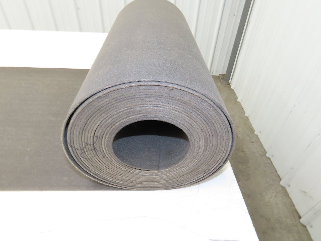 18"W x 30' Soft Top Rubber Fabric Conveyor Belt Gray Reversible 1/8"Thick