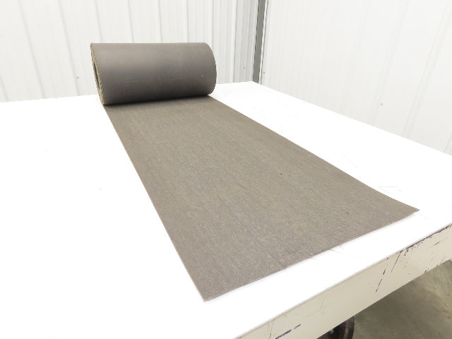 18"W x 30' Soft Top Rubber Fabric Conveyor Belt Gray Reversible 1/8"Thick