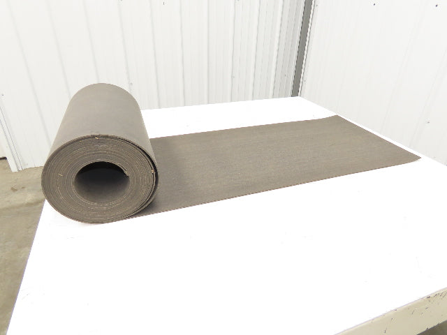 18"W x 30' Soft Top Rubber Fabric Conveyor Belt Gray Reversible 1/8"Thick