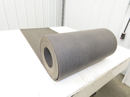 18"W x 30' Soft Top Rubber Fabric Conveyor Belt Gray Reversible 1/8"Thick