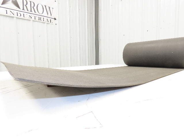 18"W x 30' Soft Top Rubber Fabric Conveyor Belt Gray Reversible 1/8"Thick